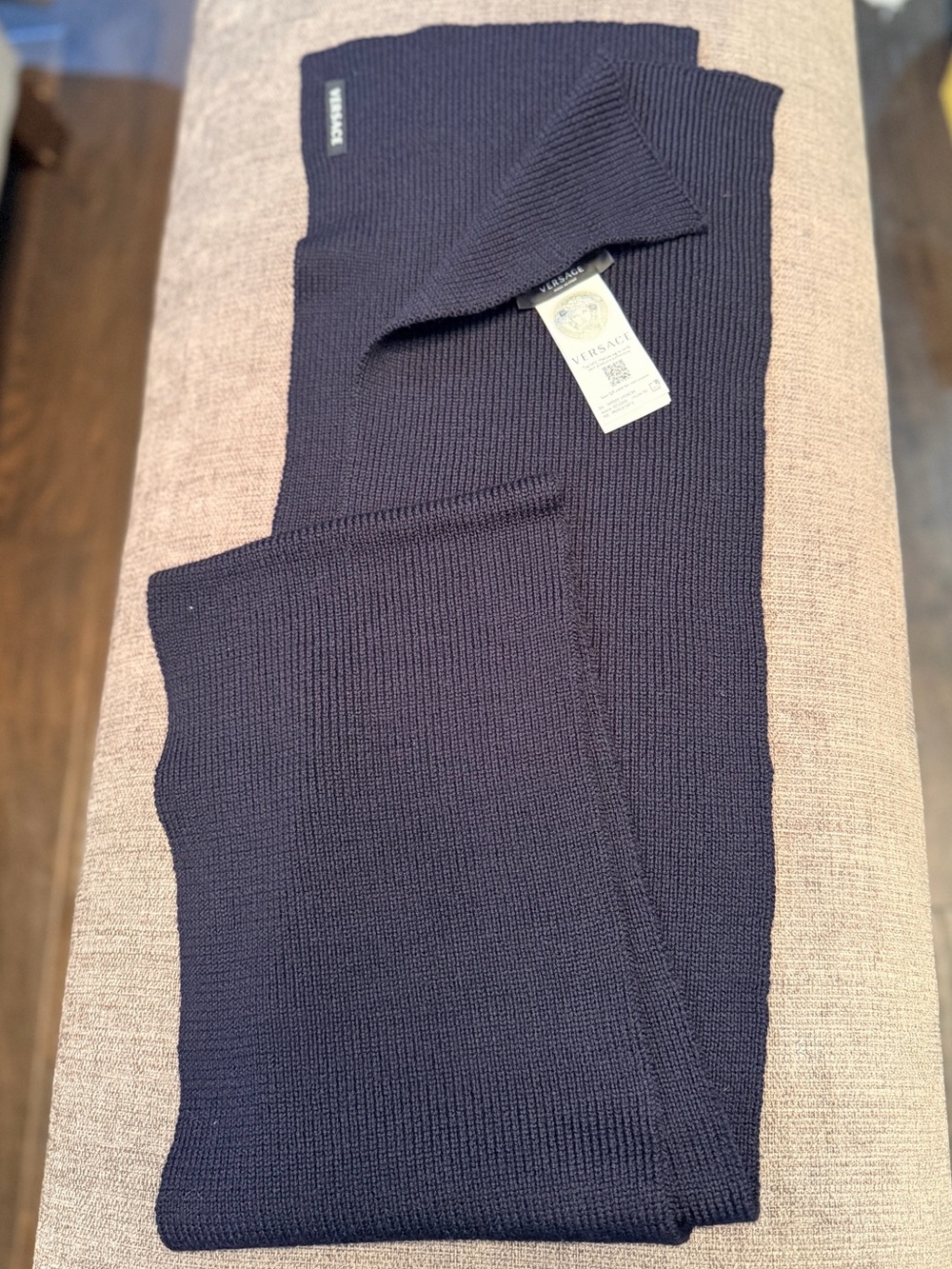 Versace Men's Navy Scarf
